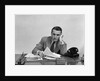 1940s Tired Overworked Man Businessman Leaning On Elbow Looking At Camera by Anonymous