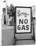 1970s 1973 Sorry No Gas Sign Beside Gas Pumps At Service Station Due To Opec Oil Crisis by Anonymous