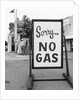 1970s 1973 Sorry No Gas Sign Beside Gas Pumps At Service Station Due To Opec Oil Crisis by Anonymous