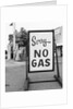 1970s 1973 Sorry No Gas Sign Beside Gas Pumps At Service Station Due To Opec Oil Crisis by Anonymous