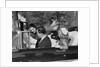 1950s Family Father Mother Daughter Son In Convertible Reading Map by Anonymous