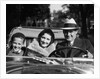 1930s Family Portrait Man Father Woman Mother Boy Son Riding In Convertible Automobile by Anonymous