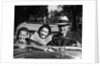 1930s Family Portrait Man Father Woman Mother Boy Son Riding In Convertible Automobile by Anonymous