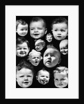 1930s Montage Of Baby Heads With Various Expressions by Anonymous