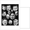1930s Montage Of Baby Heads With Various Expressions by Anonymous
