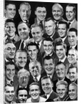 1950s 1960s Montage Of 29 Men's Heads All Are Smiling by Anonymous