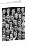1950s 1960s Montage Of 29 Men's Heads All Are Smiling by Anonymous