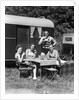 1940 1940s Men Women Couples Camping Trailer Picnic Vacation Lunch by Anonymous