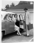 1950s Man Opening Automobile Door For Woman by Anonymous