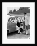 1950s Man Opening Automobile Door For Woman by Anonymous