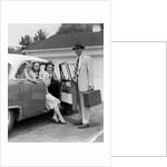 1950s Man Opening Automobile Door For Woman by Anonymous