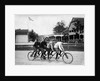 1890s 1900s 4 Men Riding Racing Quadricycle Four Seat Bicycle by Anonymous