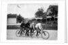 1890s 1900s 4 Men Riding Racing Quadricycle Four Seat Bicycle by Anonymous