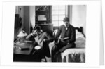 1890s Pair Of Male Students Studying In Dorm Room by Anonymous