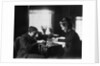 1890s 1900s Couple Playing Checkers by Anonymous