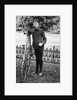 1880s 1890s Man Called Wheelman Next To High Wheel Ratchet Drive Bicycle by Anonymous