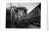 1900s Conductors Posing In Front Of Trolley Car by Anonymous