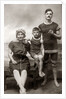 1890s 1900s Family Wearing Antique Bathing Suits In Seashore Studio by Anonymous