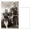 1890s 1900s Family Wearing Antique Bathing Suits In Seashore Studio by Anonymous