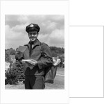 1950s Man Postman Holding Out Letter by Anonymous