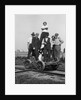 1890s 1900s Portrait Men Railroad Workers Standing On Handcar Outdoor by Anonymous