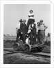 1890s 1900s Portrait Men Railroad Workers Standing On Handcar Outdoor by Anonymous