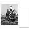 1890s 1900s Portrait Men Railroad Workers Standing On Handcar Outdoor by Anonymous
