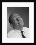 1950s 1960s Happy Balding Man With Expression Of Satisfaction And Eyes Closed by Anonymous