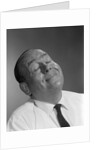 1950s 1960s Happy Balding Man With Expression Of Satisfaction And Eyes Closed by Anonymous
