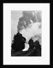 1930s 1940s Head-On View Of Three Steam Engines Silhouetted Against Billowing Smoke And Steam Outdoor by Anonymous