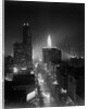 1950s Night Aerial Chicago Illinois Looking Down On Michigan Avenue by Anonymous