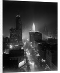 1950s Night Aerial Chicago Illinois Looking Down On Michigan Avenue by Anonymous