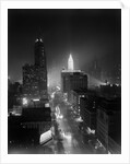 1950s Night Aerial Chicago Illinois Looking Down On Michigan Avenue by Anonymous