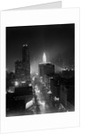 1950s Night Aerial Chicago Illinois Looking Down On Michigan Avenue by Anonymous
