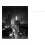 1950s Night Aerial Chicago Illinois Looking Down On Michigan Avenue by Anonymous