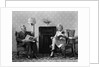 1940s Senior Couple Sitting In Living Room Reading Newspaper And Magazine Listening To Radio by Anonymous
