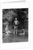 1940s Three Boys Outdoor In Swimming Hole by Anonymous