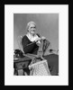 1930s Elderly Woman Wearing Pince-Nez Glasses Sitting Knitting by Anonymous