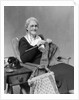 1930s Elderly Woman Wearing Pince-Nez Glasses Sitting Knitting by Anonymous