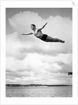 1930s Man Swan Diving From High Diving Board Outdoor by Corbis