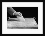 1930s 1940s Male Hand Dropping Paper Ballot In Voting Box by Anonymous