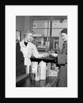 1950s Woman Grocery Store Checkout Female Cashier by Anonymous