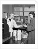 1950s Woman Grocery Store Checkout Female Cashier by Anonymous
