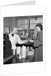 1950s Woman Grocery Store Checkout Female Cashier by Anonymous