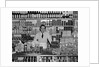 1940s Grocer Standing Behind Counter Filled With Various Food Products by Anonymous