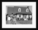 1940s Couple Looking At House by Anonymous
