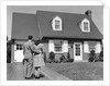 1940s Couple Looking At House by Anonymous