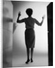 1960s Silhouette Woman Arms Held Up Mysterious Shadow Light by Anonymous