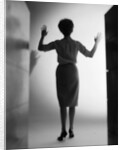 1960s Silhouette Woman Arms Held Up Mysterious Shadow Light by Anonymous