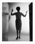 1960s Silhouette Woman Arms Held Up Mysterious Shadow Light by Anonymous